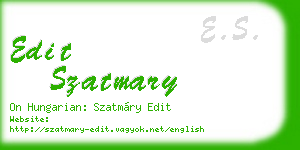 edit szatmary business card