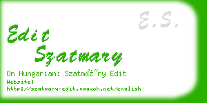 edit szatmary business card